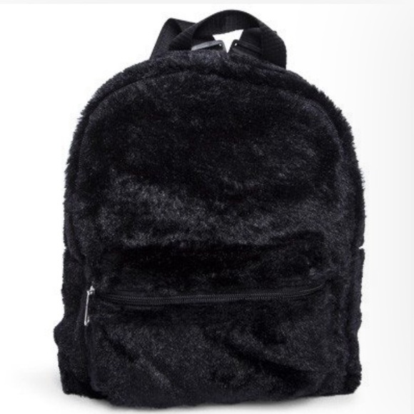 mini fuzzy backpack
